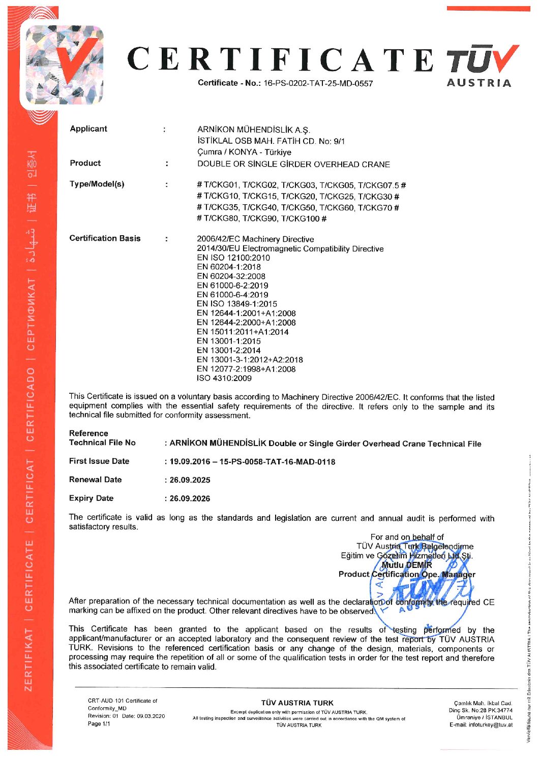 13. CE - OVERHEAD CRANE