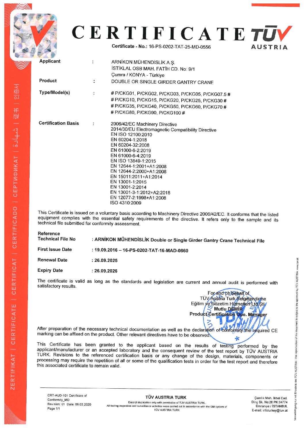 14. CE - GANTRY CRANE